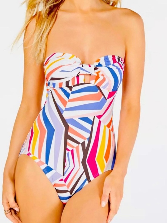 kate spade Other - Kate Spade geobrella molded strapless swimsuit size small